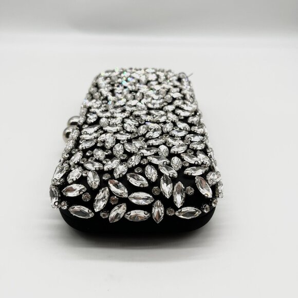I.N.C. International Concepts Black East West Embellished Minaudiere Convertible